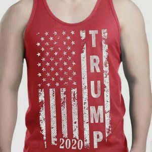 Trump 2020 American Flag Men's Tank Top Political Tank Tops Large